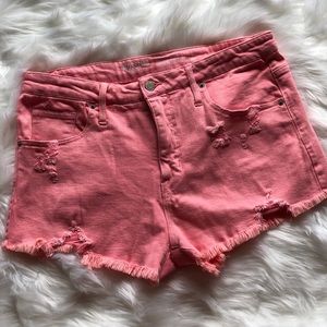 BRIGHT PINK High Waisted Shorts!